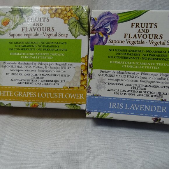 Fissi Firenze Fruits and Flavours Soaps Set of 4 Made in Italy NIB - Picture 7 of 7
